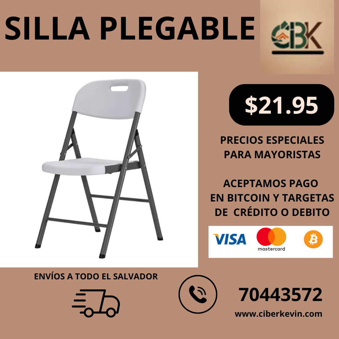 Silla Plegable Resistente y Versátil - Ideal para Eventos, Jardín y Más