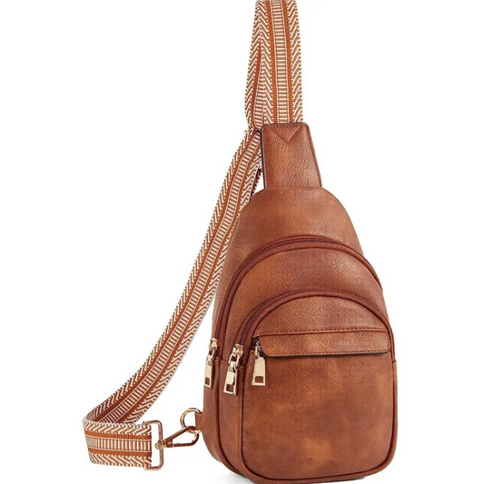 Bolso Bandolero de Cuero Para Dama